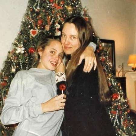Marcheline Bertrand and Angelina Jolie.
